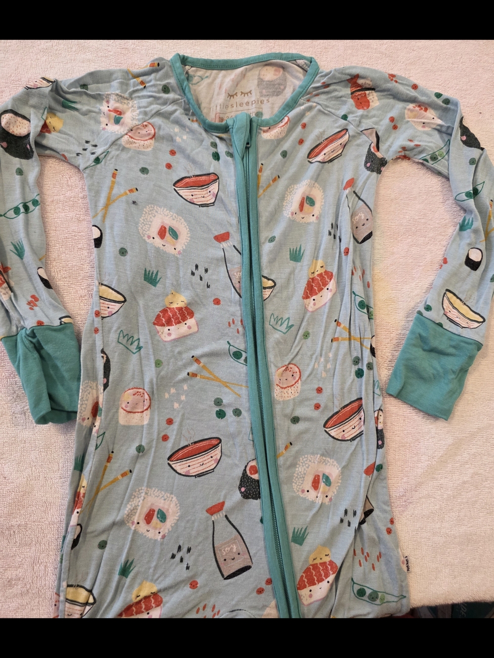 Little Sleepies Aqua Sushi Zippy 18-24 Mo